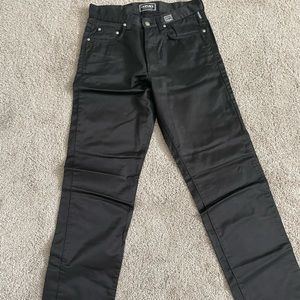 Vintage Versace button fly black pants